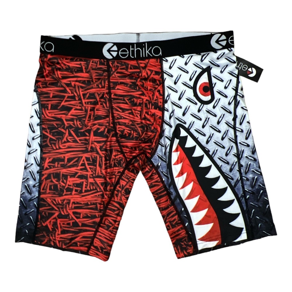Ethika Men's Underwear Boxer Brief The Staple Fit XL Red Mouth